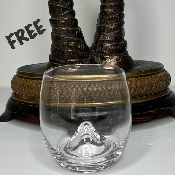 Bundle Free Gift Palm Tree Martini Glass Palm Tree Goblet Glass Wicker Glass - Picture 10 of 12